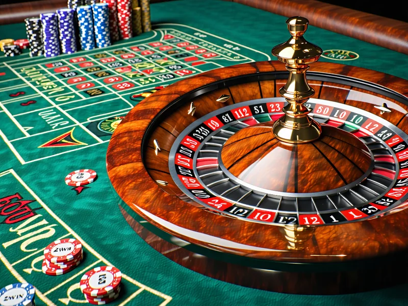 Hình ảnh bàn Roulette với bánh xe quay và các ô cược