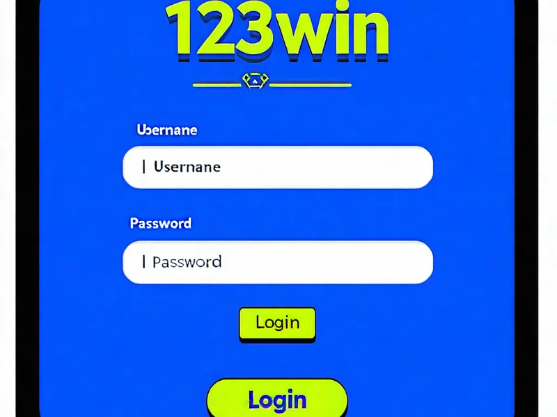 Giao diện form đăng nhập an toàn của 123WIN