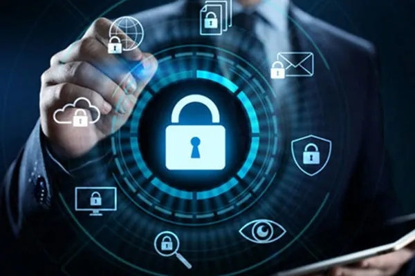 Hình ảnh minh họa về GDPR và bảo vệ dữ liệu tại 123WIN, với biểu tượng lá chắn và dữ liệu số.