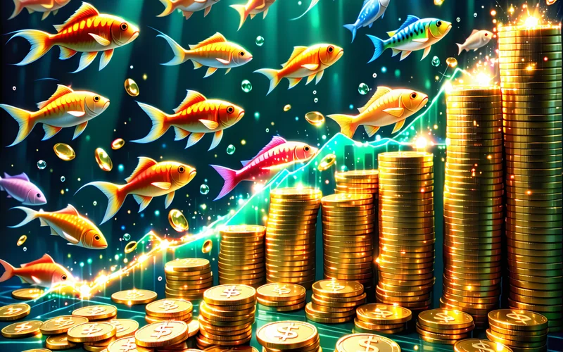 Hình ảnh biểu đồ lợi nhuận và chiến lược kiếm tiền từ bắn cá