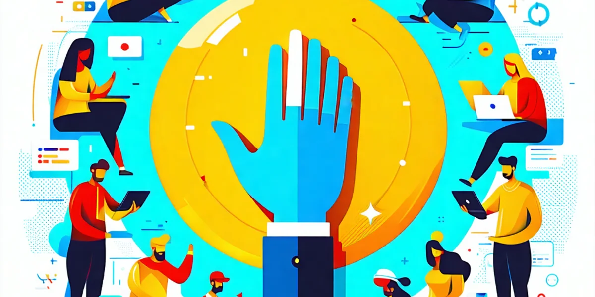 Hình ảnh minh họa một nhóm người đang tham gia buổi hỗ trợ hoặc tư vấn, tượng trưng cho cộng đồng và sự giúp đỡ chuyên nghiệp trong việc phòng ngừa tác hại của cờ bạc, do 123WIN khuyến khích.